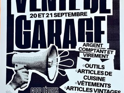 VENTE DE GARAGE / 20 et 21 septembre