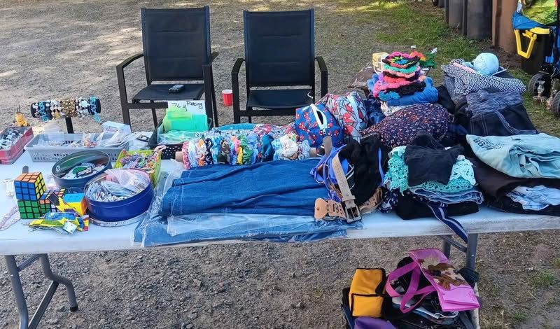 Vente de garage au marché aux puces