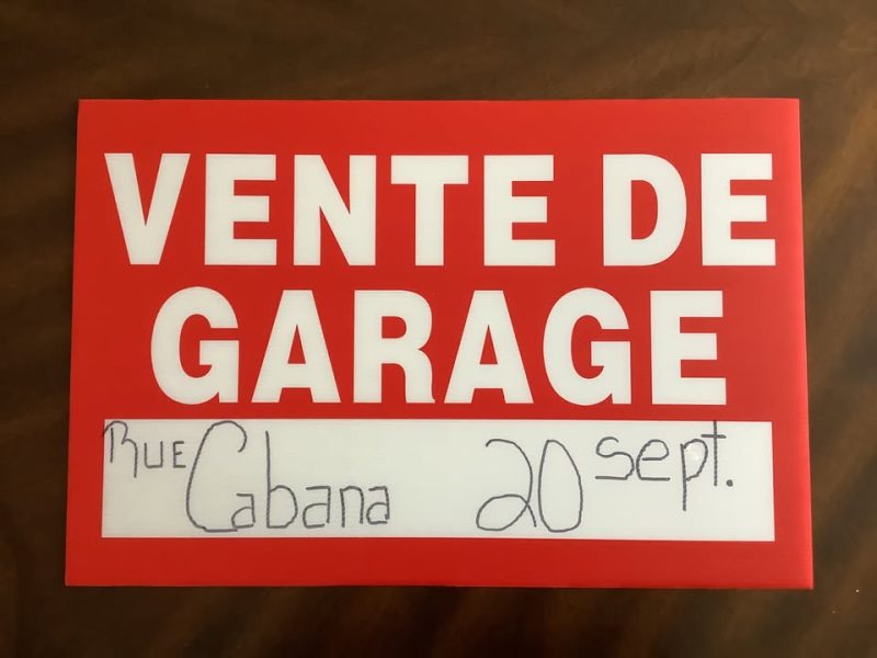 Val Bélair - Vente de garage - 3 familles - Rue Cabana - 20 septembre