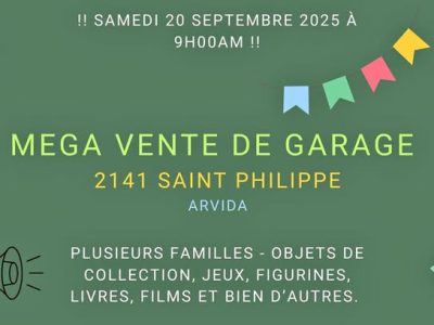 MEGA VENTE DE GARAGE 20 Septembre