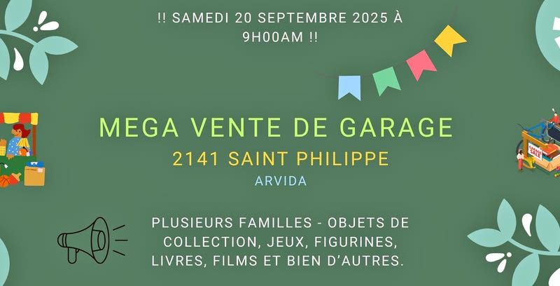 MEGA VENTE DE GARAGE 20 Septembre