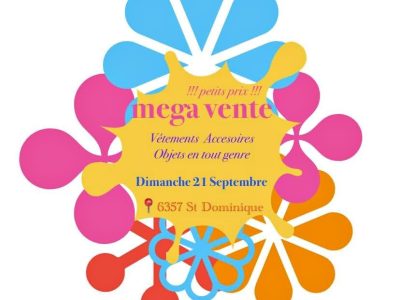 Mega Vente Dimanche 21 Septembre