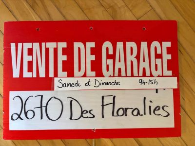Vente de garage