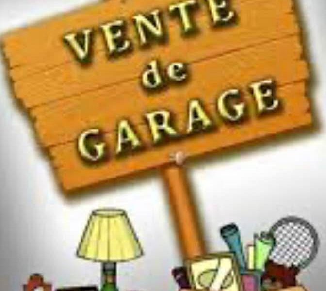 Vente de garage - 20-21 & 26-27-28 septembre