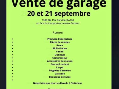 2è Vente de garage