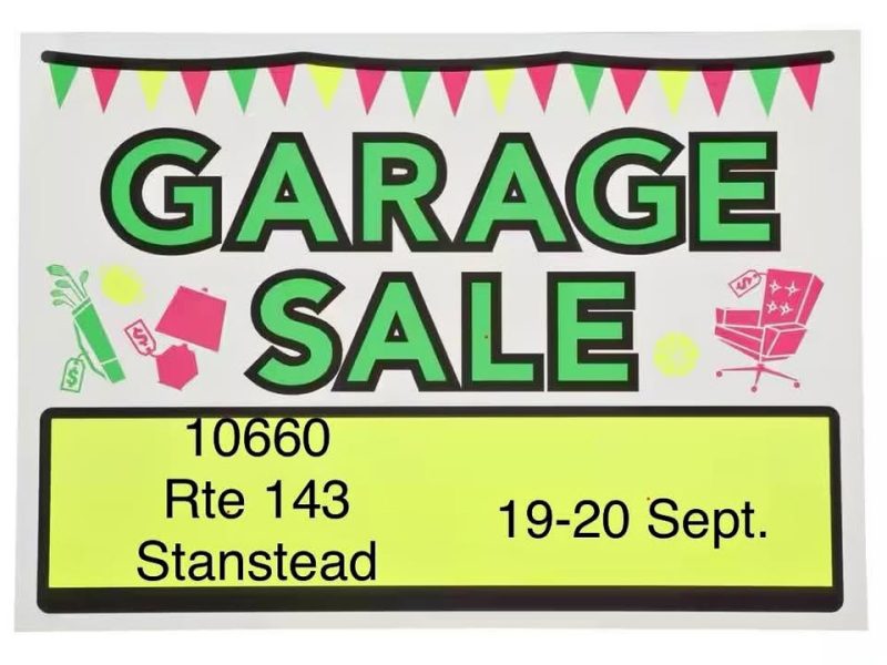 LAST W-E ! 🌞grosse VENTE DE GARAGE - big GARAGE SALE 19-20 sept. 🌞 NEW STUFF!