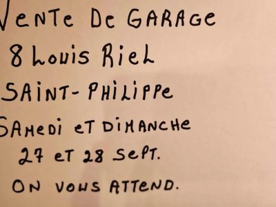 Vente de garage $1 -$2 - $3 - $5 - $10