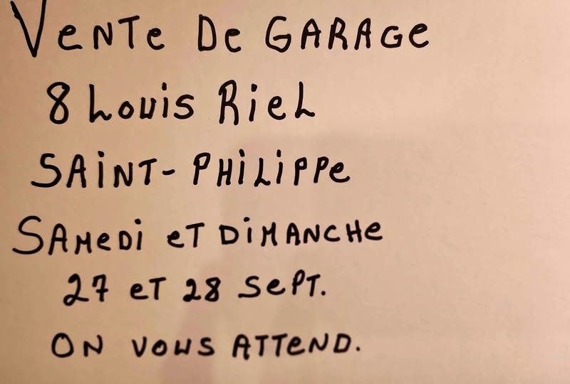 Vente de garage $1 -$2 - $3 - $5 - $10