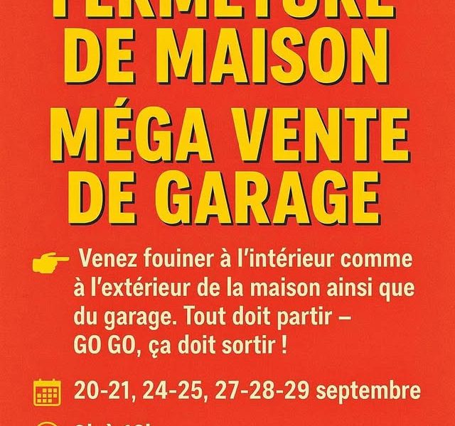 MEGA VENTE DE GARAGE