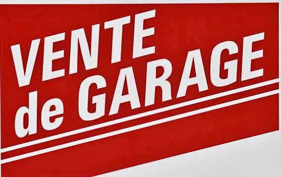 Vente de garage le 27/28 septembre de 9H à 16 H