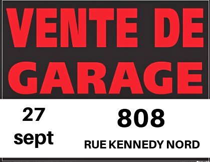 Vente de Garage