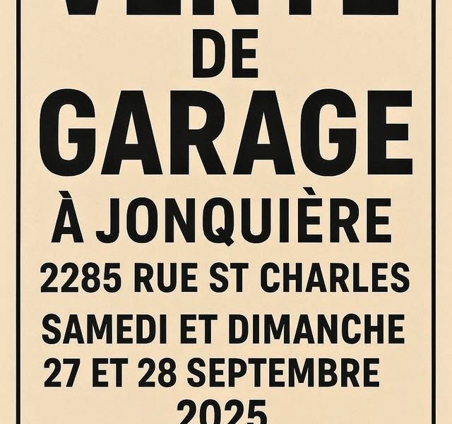 Vente de garage