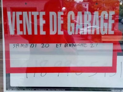 Vente de garage