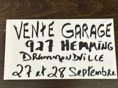 Vente de garage