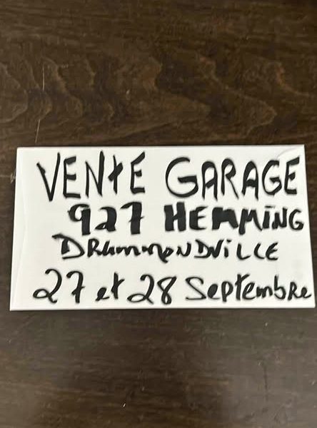 Vente de garage
