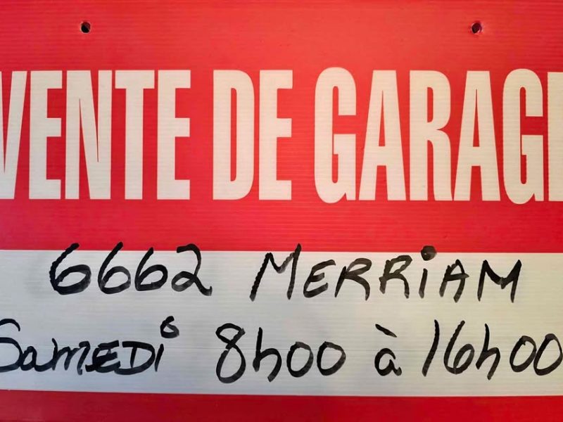 Vente de garage