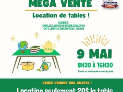 MEGA VENTE DE GARAGE TREMPLIN