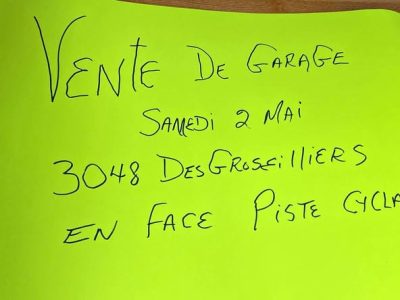 Vente de garage