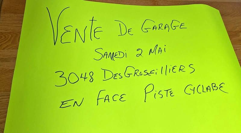 Vente de garage