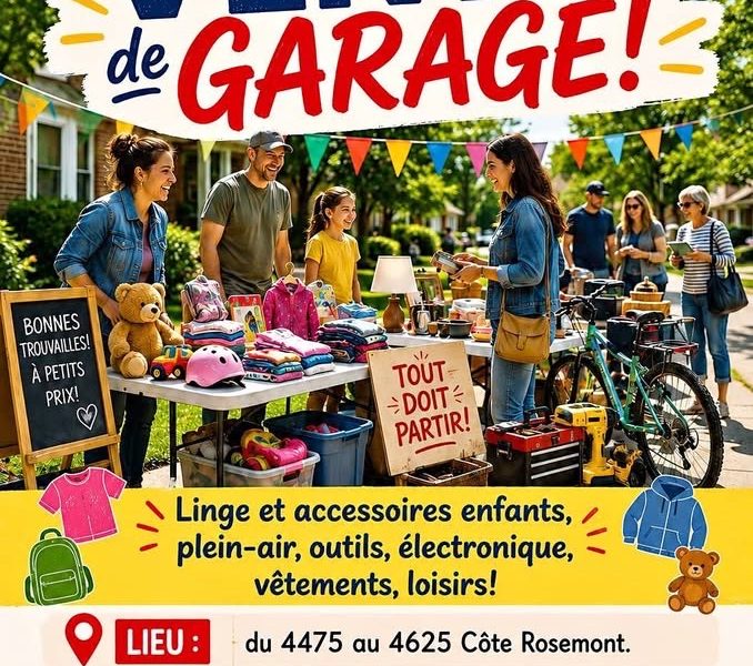 Vente de garage - 13 juin
