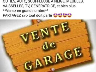 VENTE DE GARAGE (vide garage et vide maison)