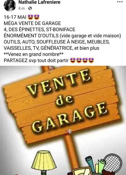VENTE DE GARAGE (vide garage et vide maison)