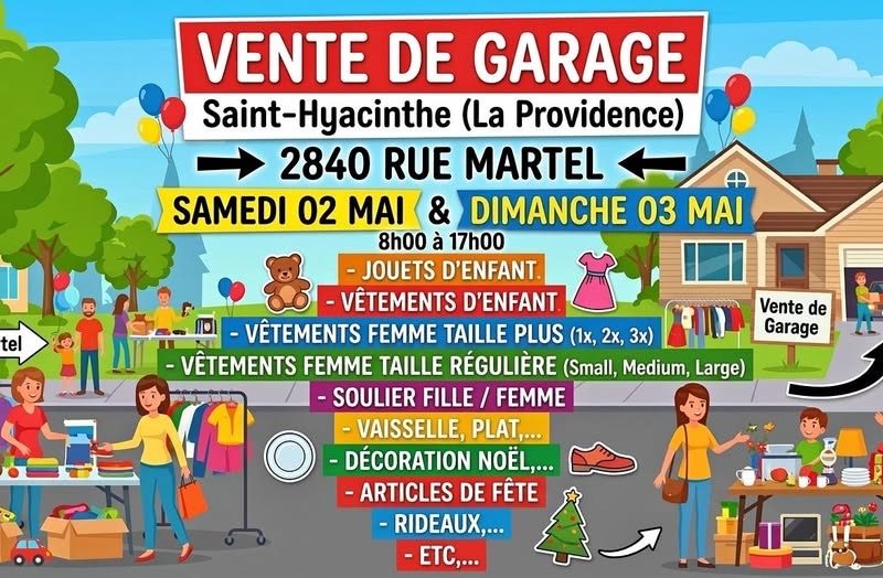 Vente de Garage (Rue Martel, La Providence)