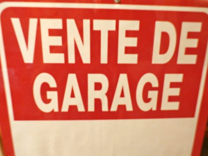 Vente de garage samedi & dimanche 2-3 mai