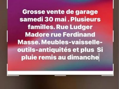 Mega vente de garage