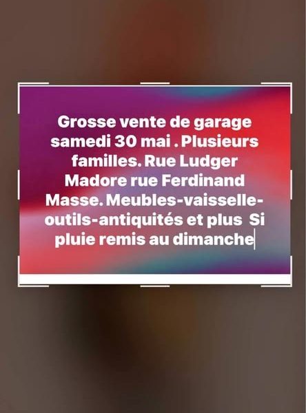 Mega vente de garage