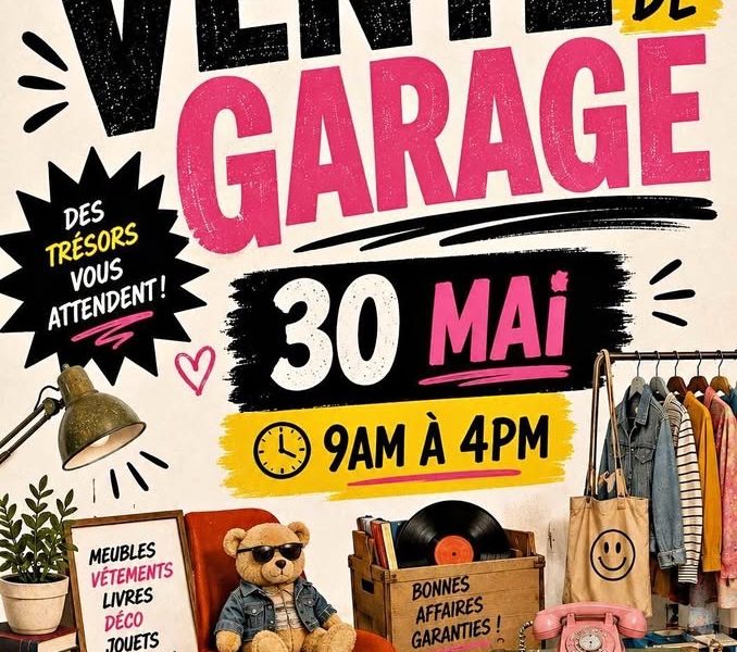 Vente de garage - 30 mai