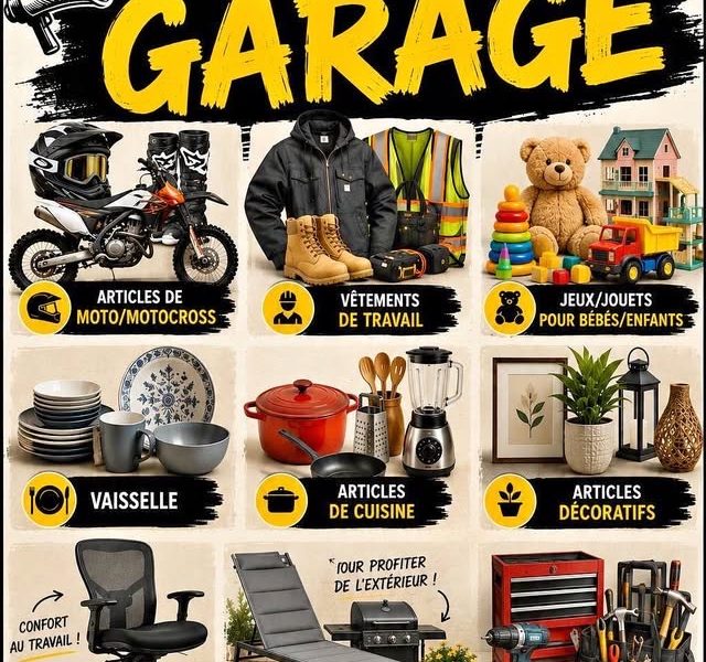 VENTE DE GARAGE 30-31 MAI
