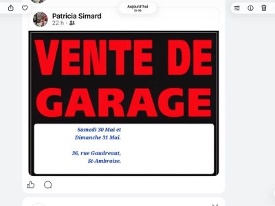 Vente de garage