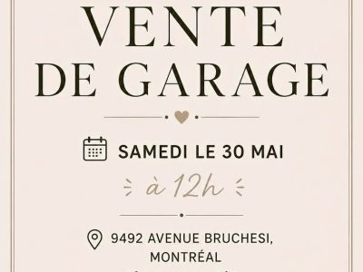 Vente de garage