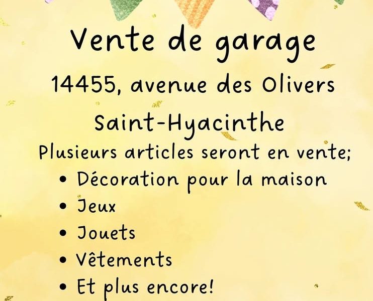 Vente de garage