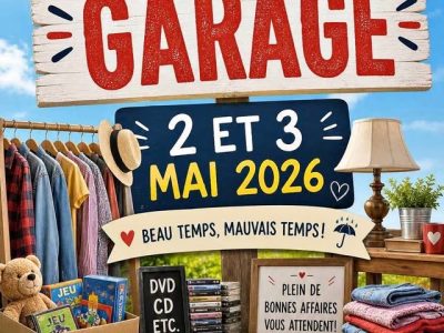 Vente de garage 2-3 mai