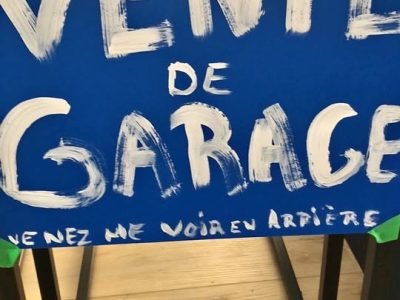 Vente de garage.Dimanche 24 mai.