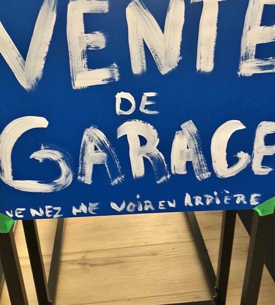 Vente de garage.Dimanche 24 mai.
