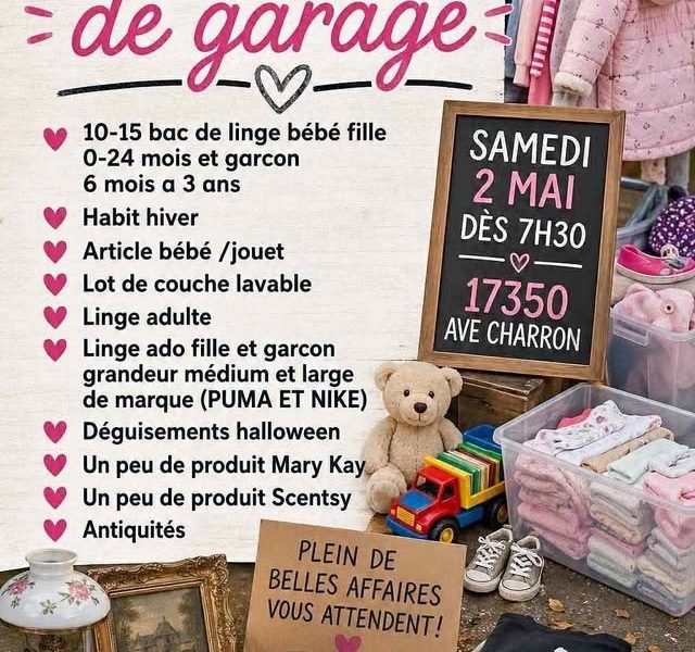 Vente de garage 2 mai 2026 Saint-Hyacinthe