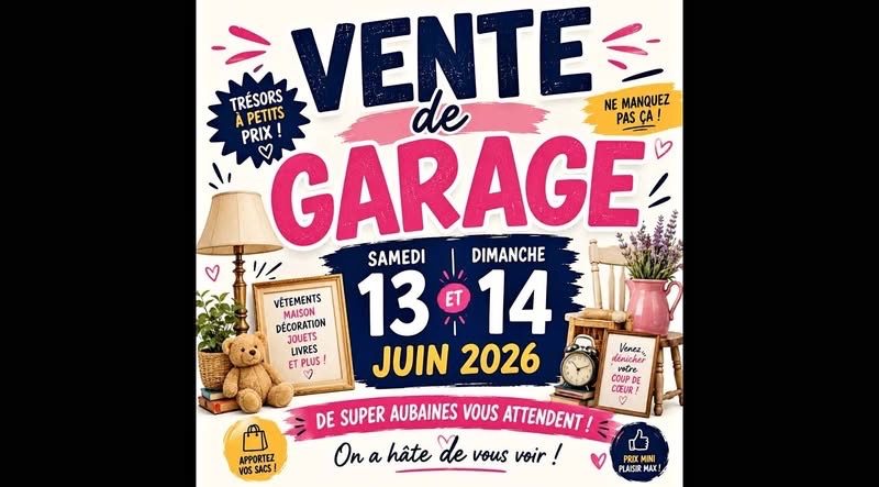 Vente de garage - 13 & 14 juin