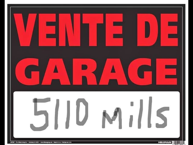 Vente de garage 6 et 7 juin