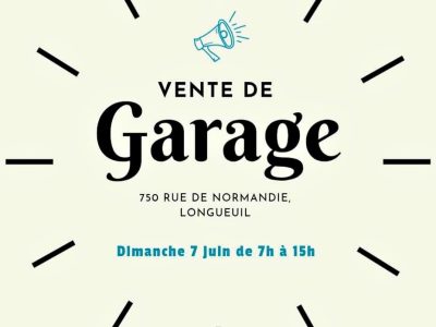 📢 Méga vente de garage ce dimanche 7 juin - Beau temps, mauvais temps !!