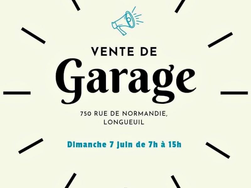 📢 Méga vente de garage ce dimanche 7 juin - Beau temps, mauvais temps !!