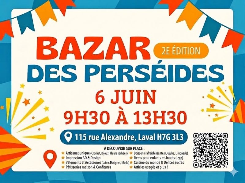 Grosse vente de garage au Bazar des Perséides (Plus de 40 tables)