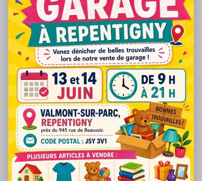VENTE DE GARAGE À REPENTIGNY 📣