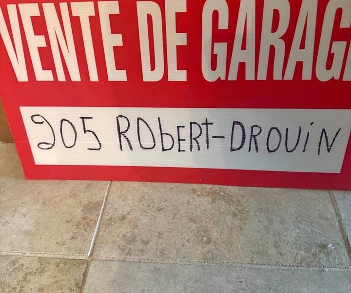 Vente de garage - Samedi le 27 juin