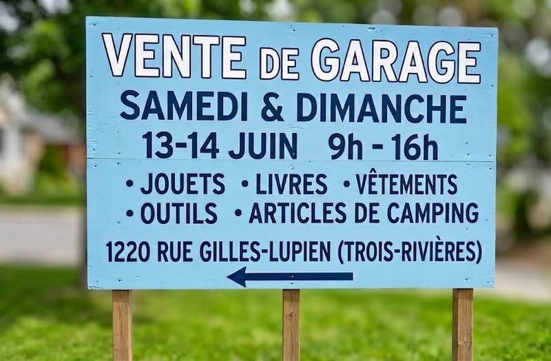 Vente de garage sam 13 & dim 14