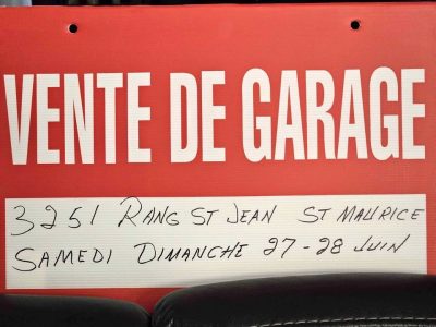 Vente de garage 27 & 28 juin