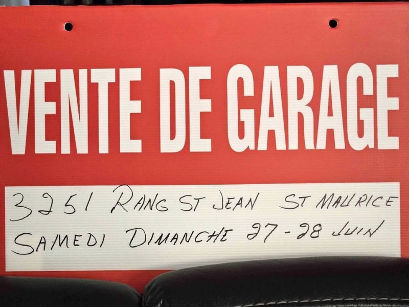 Vente de garage 27 & 28 juin