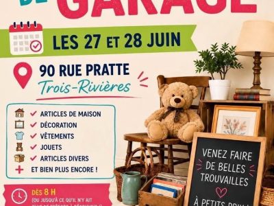 Vente de garage 27 & 28 juin
